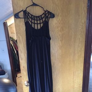Black Strappy Back Maxi